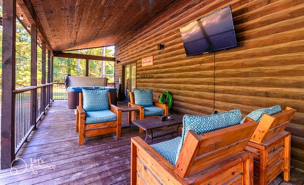 4Br/3Bth Family Cabin With A Hot Tub, Sleeps 14 ブロークン・ボウ エクステリア 写真